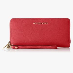 Michael Kors Casual Medium Wallet / Wristlet - Bright Red